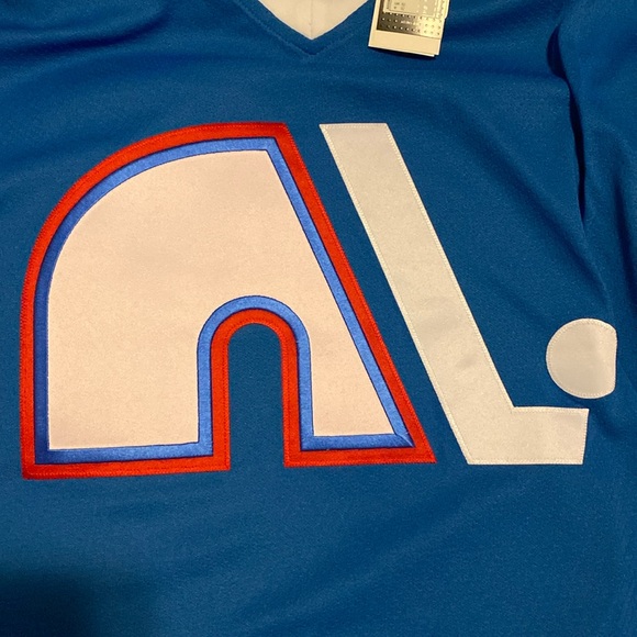 *New* Quebec Nordiques Adidas NHL Blue Hockey Jersey Men’s Size 52 / Large LNH - Picture 2 of 16
